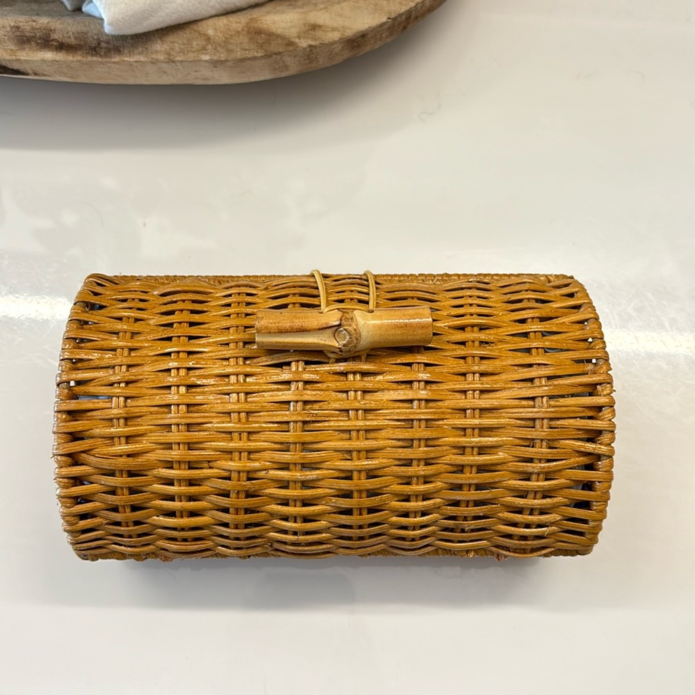Lilly Pulitzer wicker clutch